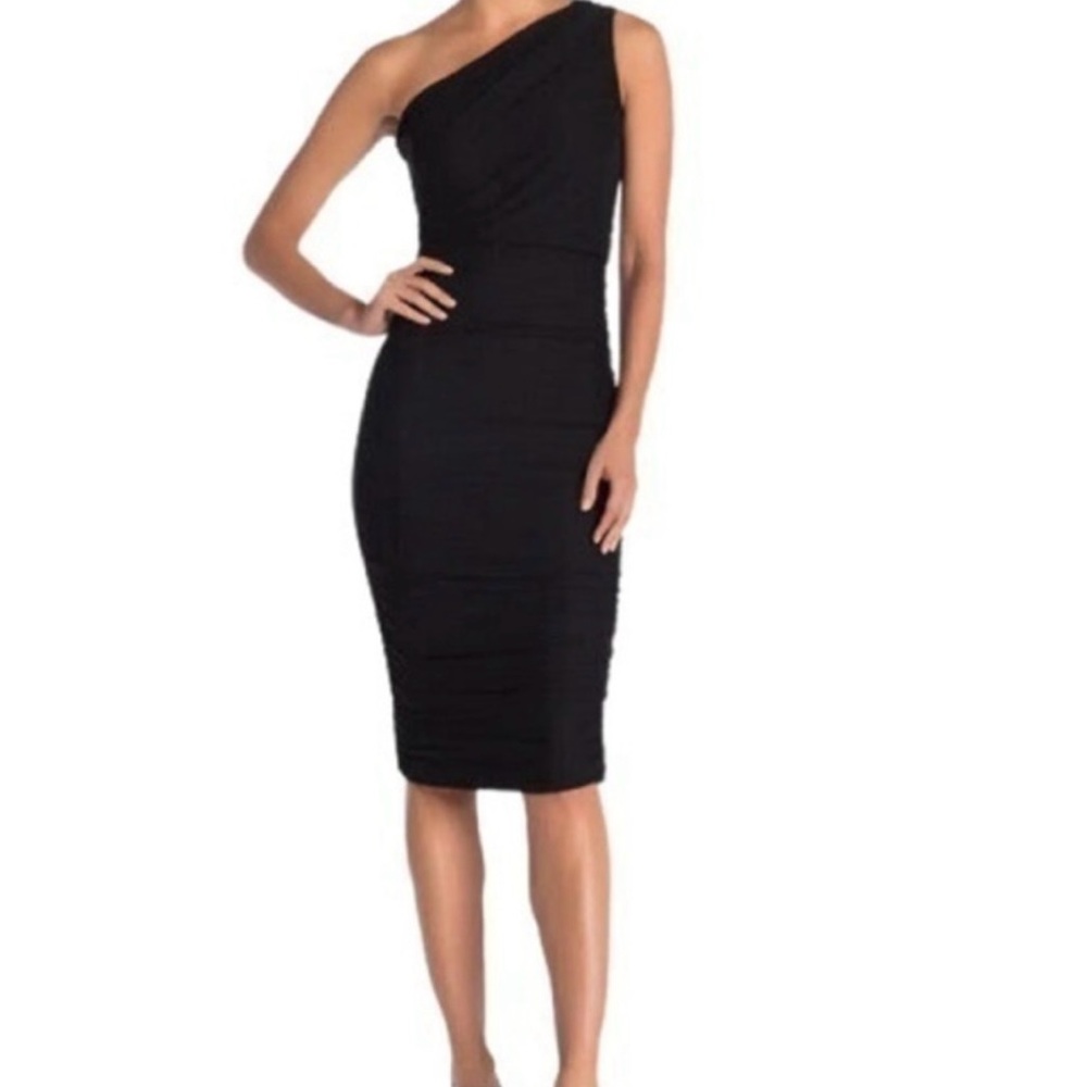 Nordstrom Black One-Shoulder Bodycon Dress